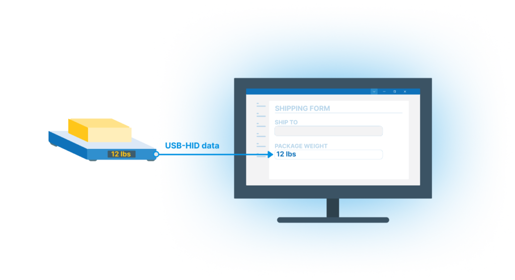 Collecting USB-HID weight readings from a Dymo Scale (or similar) into any Windows application with HID-ScaleWedge software